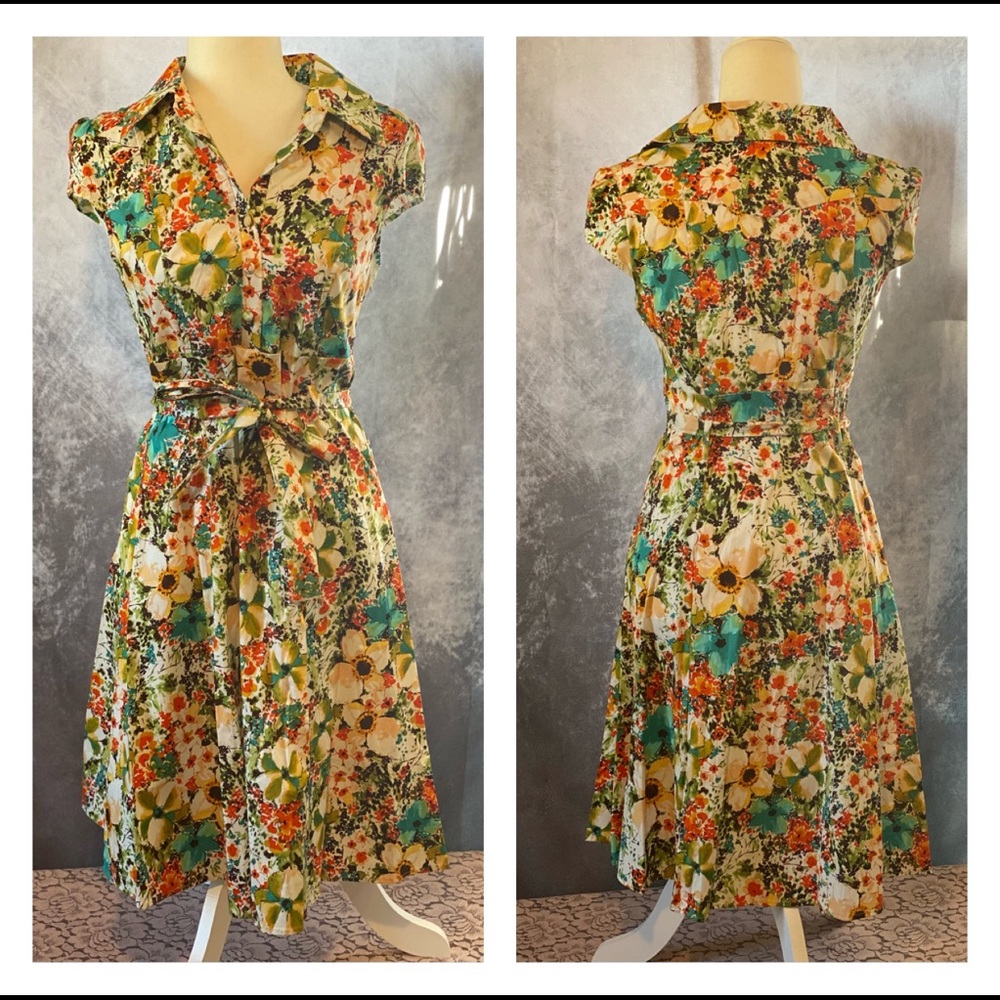 ModCloth tropical print dress - vintage style